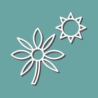 Flower in sunlight Vector Icon