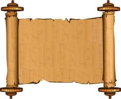 Ancient Egypt papyrus scroll with wooden rod vector