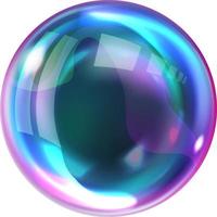 Soap rainbow bubbles with reflections vector