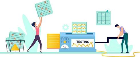 Testing process business concept vector