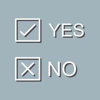 Yes No Option Vector Icon