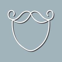 icono de vector de barba y bigote