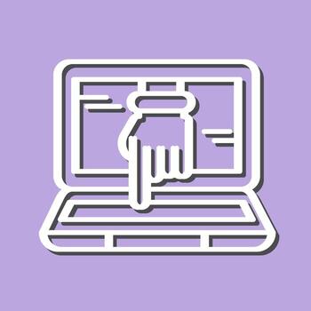 icono de vector de piratería informática