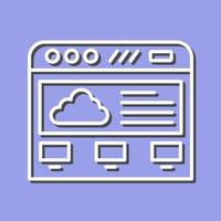 icono de vector de computación en la nube