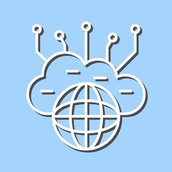 Computing Cloud Vector Icon