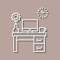 icono de vector de mesa de trabajo