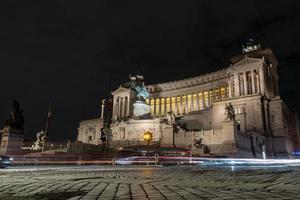 Vittoriano altare della patria memorial in rome at night photo