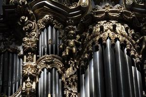 old church organ pipe detail granada cathedral photo