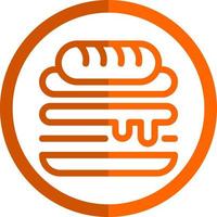 diseño de icono de vector de sándwich cubano