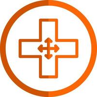 Four Way Intersection Vector Icon Design