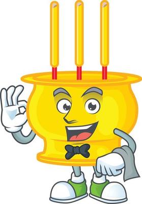 Chinese gold incense cartoon character style