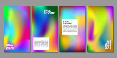 set of abstract blurred gradient popular vector background with dummy text