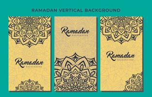 ramadan vertical background mandala design element vector