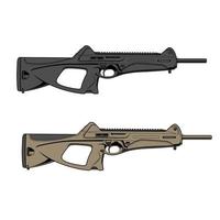 two versions of the sig Beretta Cx4 Storm design are gray and brown-grey vector