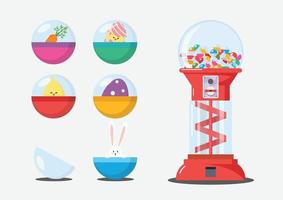 Easter toy vending machine vector