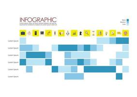 Modern square infographic vector