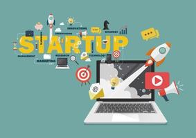 Digital marketing Startup business concept vector