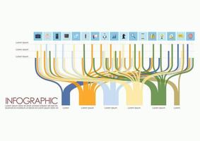 rama árbol bar infografía modelo vector