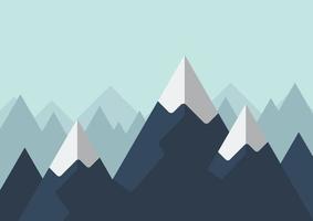 Mountain in flat style vector