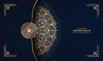 Luxury mandala background with golden arabesque pattern, decorative ornamental mandala for invitation card, book cover, poster, print vector