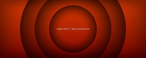 3D brown geometric abstract background overlap layer on dark space with cutout effect decoration. Minimalist graphic design element circle style concept for banner, flyer, card, cover, or brochure vector