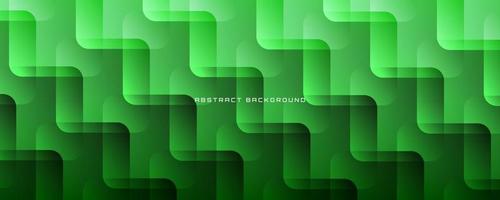 3D green geometric abstract background overlap layer on dark space with rounded squares effect. Graphic design element seamless pattern style concept for banner, flyer, card, cover, or brochure vector