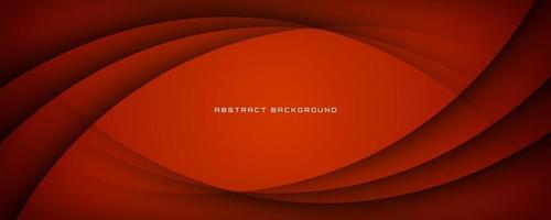 3D brown geometric abstract background overlap layer on dark space with cutout effect decoration. Minimalist graphic design element waves style concept for banner, flyer, card, cover, or brochure vector