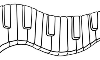 mano dibujado antecedentes de piano llaves vector