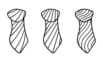 collection of hand drawn ties with different motifs vector