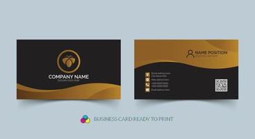 Stylish corporate business card template design vector