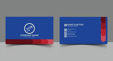 Simple business card template design vector