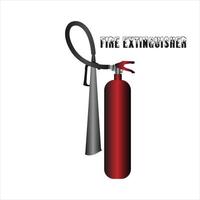 Free vector red realistic fire extinguisher isolated on white background