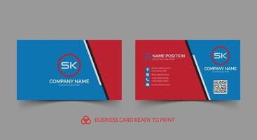 Vector modern corporate business card template design