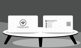White business card template design vector