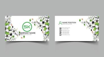 Stylish business card template design  vector