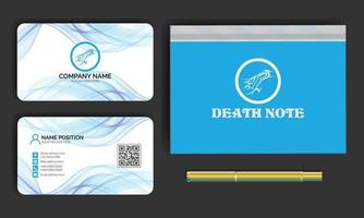 Corporate business card template design with mockup vector