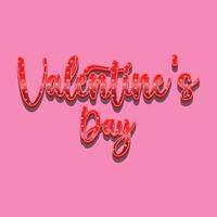 3d text effect editable valentine celebration vector