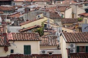 florence italy old houses roofs detail photo