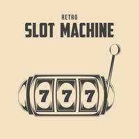 Retro Slot Machine Vector Stock Illustration