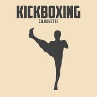 kickboxing jugador silueta vector valores ilustración 10