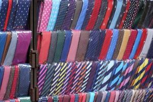 italian made in italy silk tie on display photo