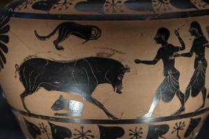 etrusco pintado agua tarro foto