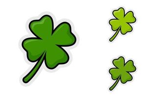 Note sticker set with Clover Leaf vector