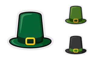 Note sticker set with Leprechaun Hat vector