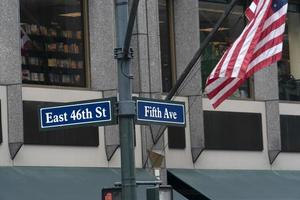 New york little 5th avenue sign photo