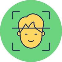 Face Recognition Vector Icon