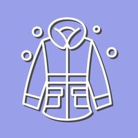 icono de vector de chaqueta de invierno