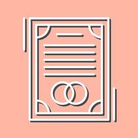 Wedding Contract Vector Icon
