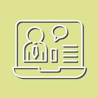 Online Job Interview Vector Icon