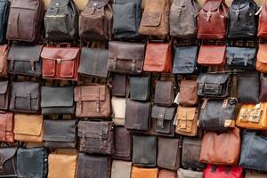 Many leather case for sale at the market photo